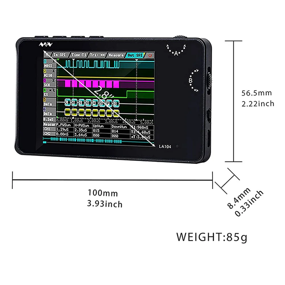 

Портативный логический анализатор LA104 SPI I2C UART с максимальной частотой дискретизации 100 Мвыб/с