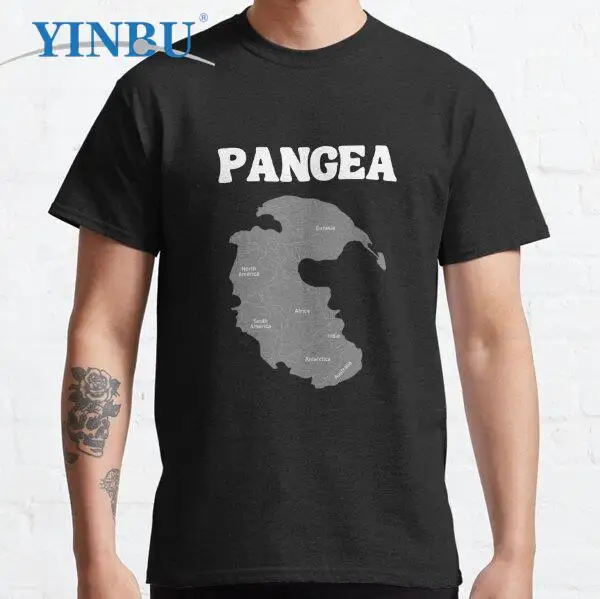 

Pangaea One Continent planet earth streetwear YINBU t shirt new in fashion graphic tees