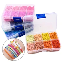 8 style 3mm mix glass beads jewelry making kits czech seed beads for kids girls bracelet necklace diy kits sets