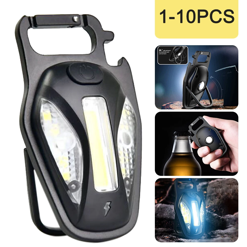

COB Mini Portable LED Flashlight USB Rechargeable Work Light Keychain Outdoor Camping Fishing Climbing Lantern Led Flashlights