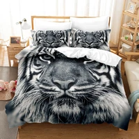 tiger bedding set duvet cover set 3d bedding digital printing bed linen queen size bedding set fashion design