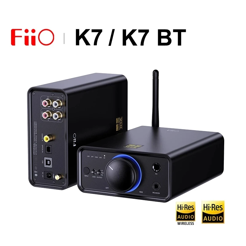 Усилитель для наушников FiiO K7 / K7 BT сбалансированный Hi-Fi DAC AK4493S * 2 XMOS XU208 PCM384kHz DSD256 USB/оптический/коаксиальный/RCA вход