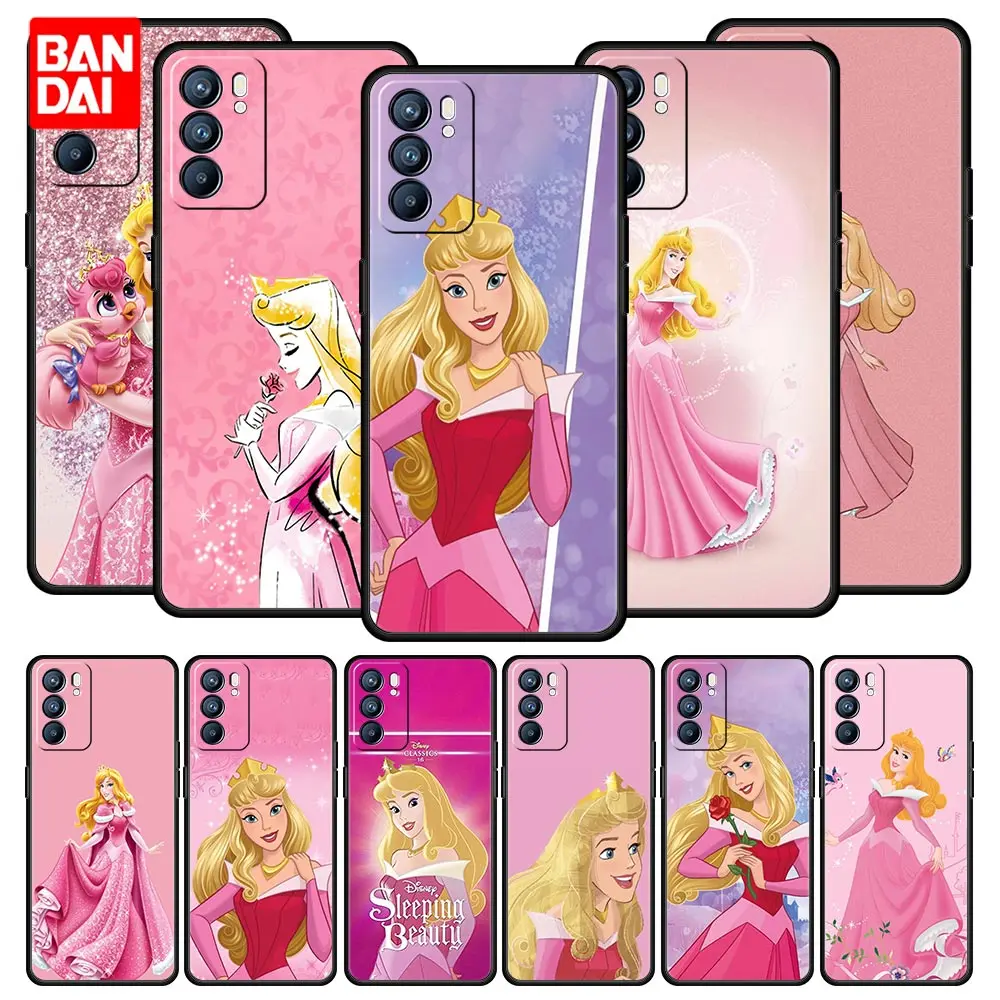 

Cover Case for Oppo A3s A5s A9 A15 A31 A52 A53 A54 A74 A93 A94 F19 Pro 4G Full Japan Style Coque Belle Disney Princess Aurora