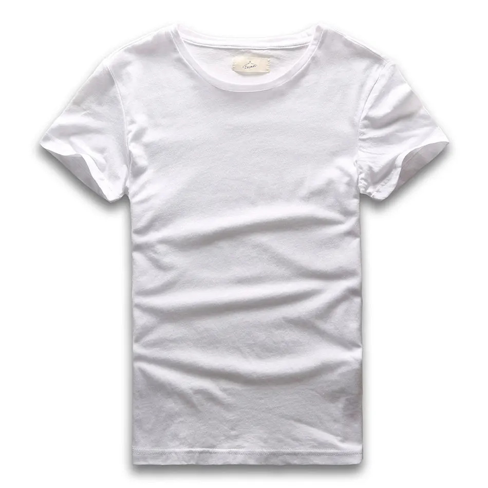 

H230 Solid T Shirt Voor Mannen Crew Neck Korte Mouwen Top Mannelijke Slim Fit Tees Voor Mannen Retro T-shirt Hip hop Kleding