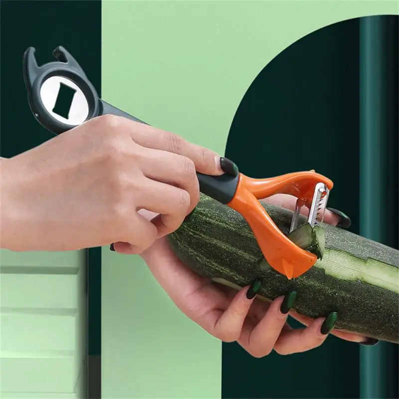 

Vegetable Fruit Potato Peeler Cutter Household Gadget Multifunctional Stainless Stee Peeling Portable Creative 3-in-1 Peeler