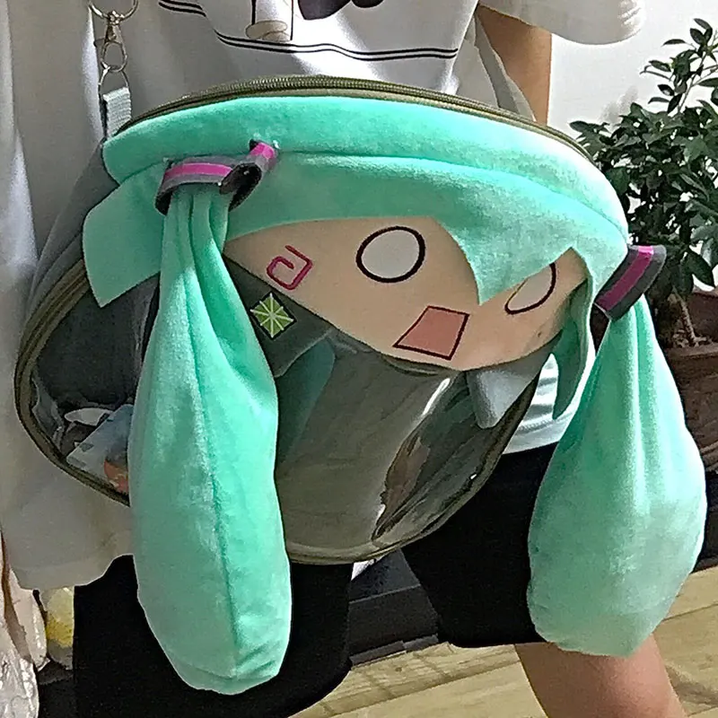 Домашний рюкзак Hatsune Miku Fuwafuwa аниме товары сумка для хранения значков милые
