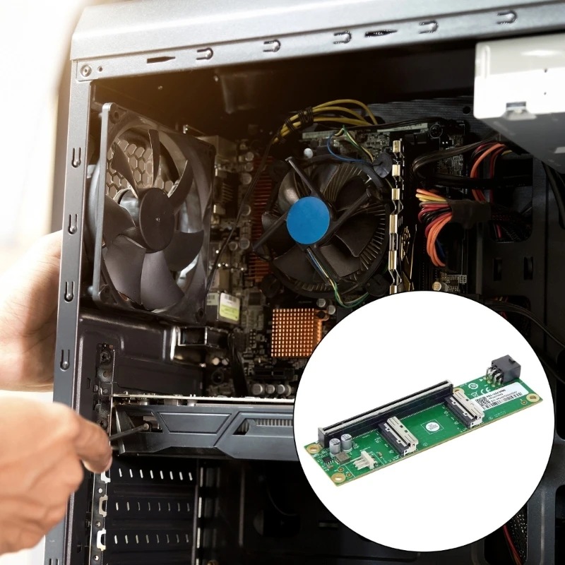 Mcios to PCIe 5.0 Adapter для графики и сетевых карт поддержки