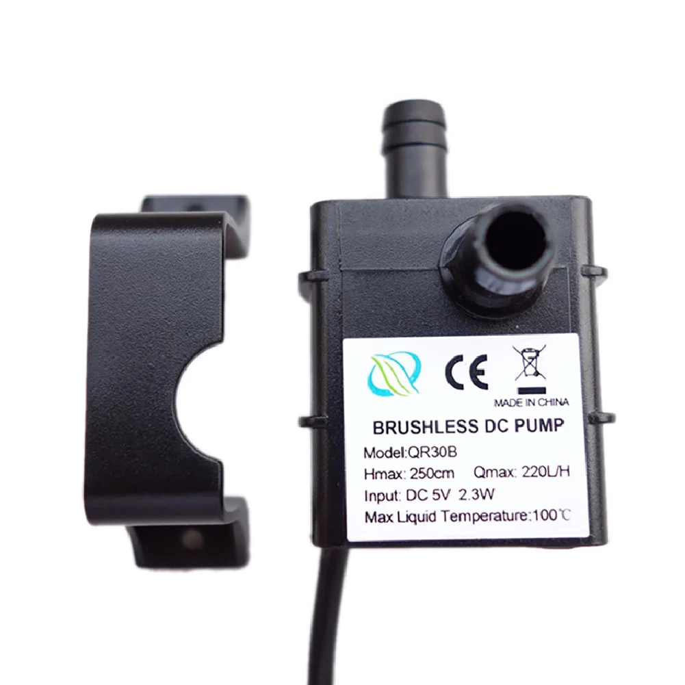 

Ultra-quiet DC 5V 2.3W 220L/H Flow Rate Waterproof IP68 CPU Cooling Brushless Water Pump Mini Water Pump for Fish Tank Fountain