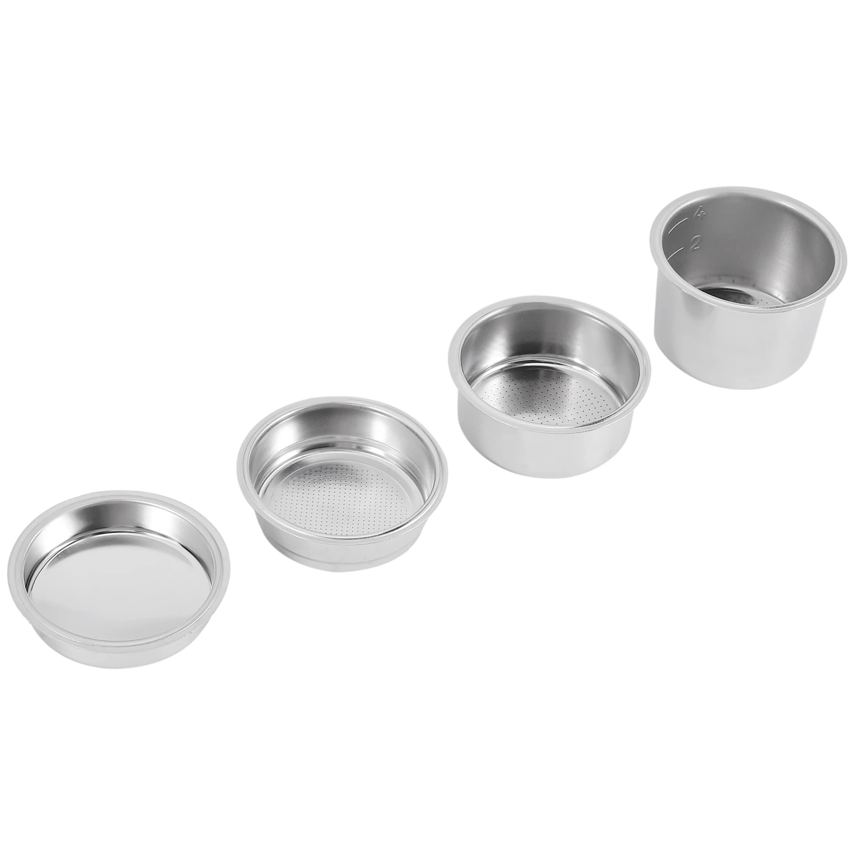 4PCS 51mm Coffee Filter Replacement Basket for Bottomless Portafilter Delonghi Espresso Machine Parts