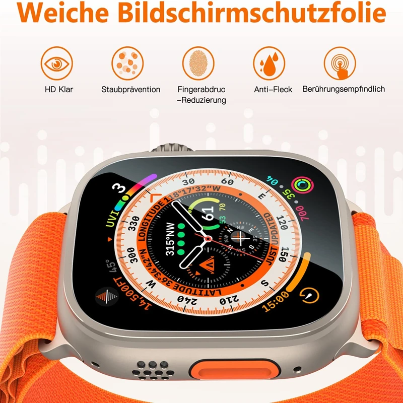 Фото Фотопленка для Apple Watch 44 мм 40 мм 41 мм 45 мм 49 мм 42 мм 38 мм, не стекло для iWatch Ultra 8 7 SE 6 5 4 3 №2
