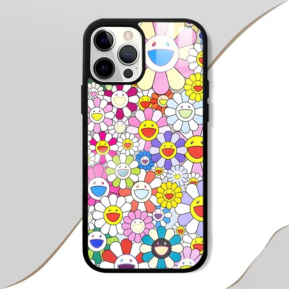 Flower M-Murakami T-Takashis Phone Case For IPhone 16 15 14 13 12 11 Pro Xs Max Mini Plus Celulares Hard Funda