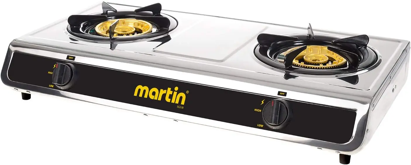 

Portable Propane Gas Double Cooktop Lightweight Cooking Stove with 25,600 BTU, Durable Heavy Duty, Compact, and Lightweight Desi