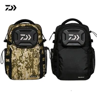 daiwa fishing backpack large storage waterproof fishing gear storage bag with detachable fanny pack and pesca tackle boxes