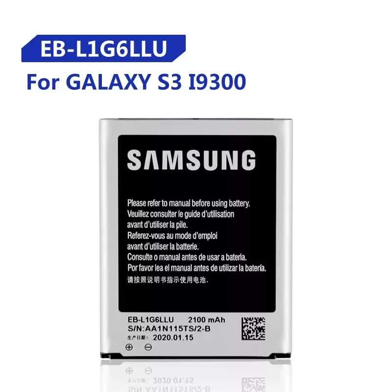 Battery EB-L1G6LLU For Samsung Galaxy S3 I9300 I9300i I535 I9308 L710 EB-L1G6LLA Rechargeable Phone Battery