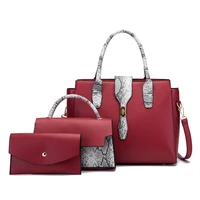 three piece combination handbag 2021 new bag retro fashion one shoulder oblique cross simple side bag female ladies ladies