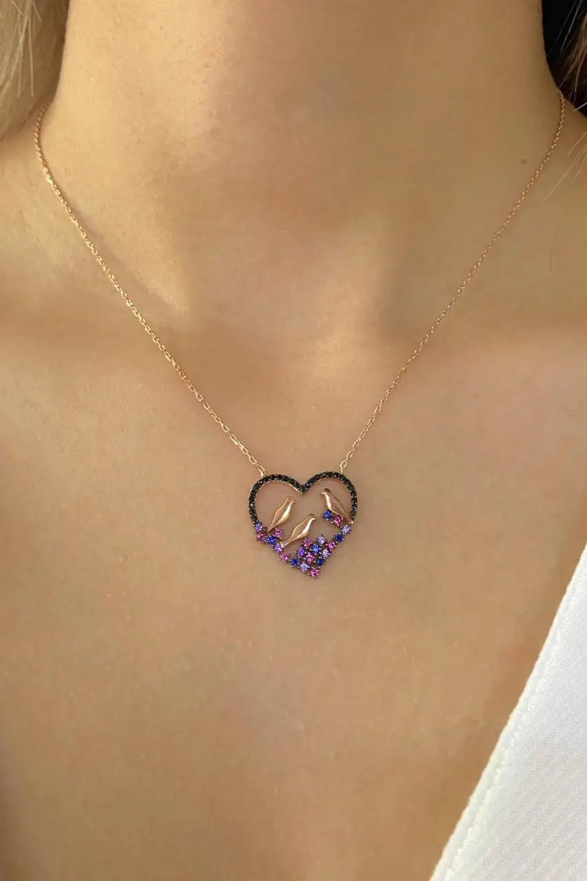 

Three Seater Bird 'S Nest Family Necklace 925 Silver Necklace