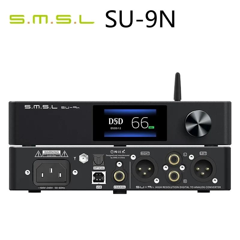 Фото SMSL SU-9n ES9038PRO DAC Bluetooth 5.0 DSD512 PCM768kHz/32Bit с пультом дистанционного управления, декодер Hi-Res SU9N №1