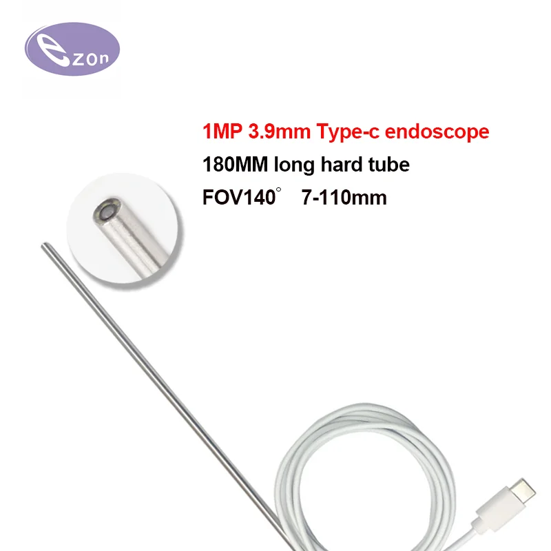 1MP 3 9 мм жесткий трубчатый эндоскоп FOV 140 ゜ Type-c Интерфейс Android мобильный телефон