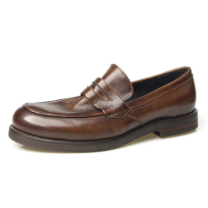 

Italian Luxury Brand Loafers Shoes for Men Flats Business Formal Genuine Leather Shoes Handmade Designer Man Soft Moccasins
