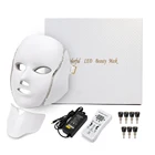 Светодиодная маска для лица, модная фотонная терапевтическая маска для лица, легкая терапевтическая маска от акне, маска для шеи, светодиодная маска для лица и женщин