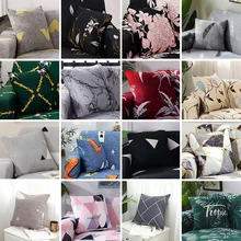 Capa de almofada de impressão almofadas cama algodão linha flor pássaro impresso lance fronhas 45x45cm para casa decoração sofá cadeira assento (3)