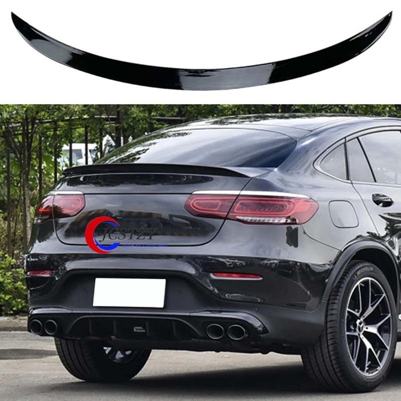 

Для Mercedes-Benz GLC Coupe C253 GLC260 300 2016-2021 AMG ABS пластик Неокрашенный цветной задний спойлер багажника, комплект кузова, детали