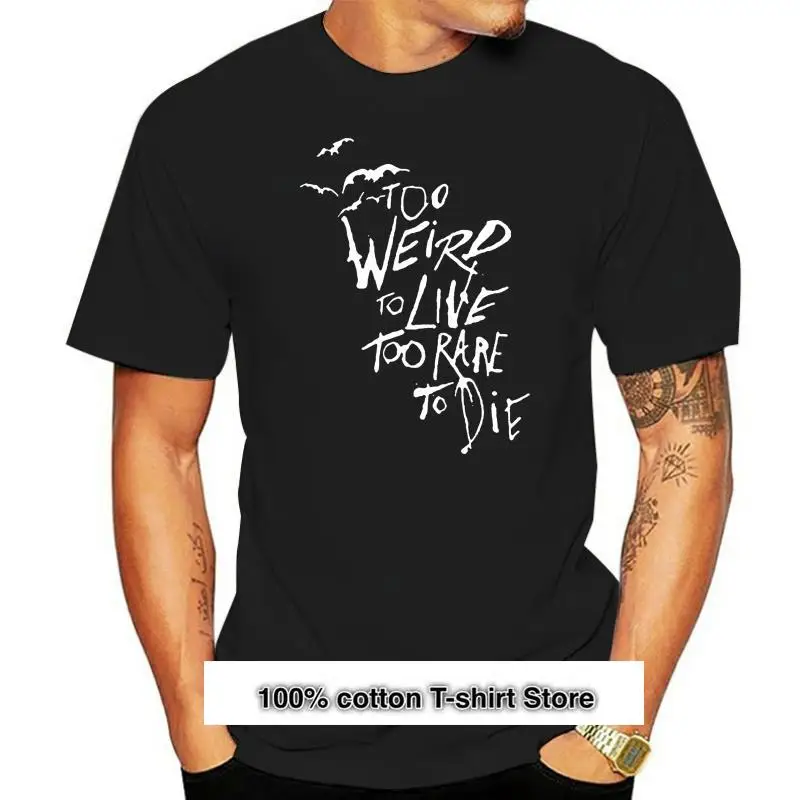 

Camiseta de Hunter S. Thompson Camisetas-Too Weird to Live Too Rare to Die, camisetas informales, Tops