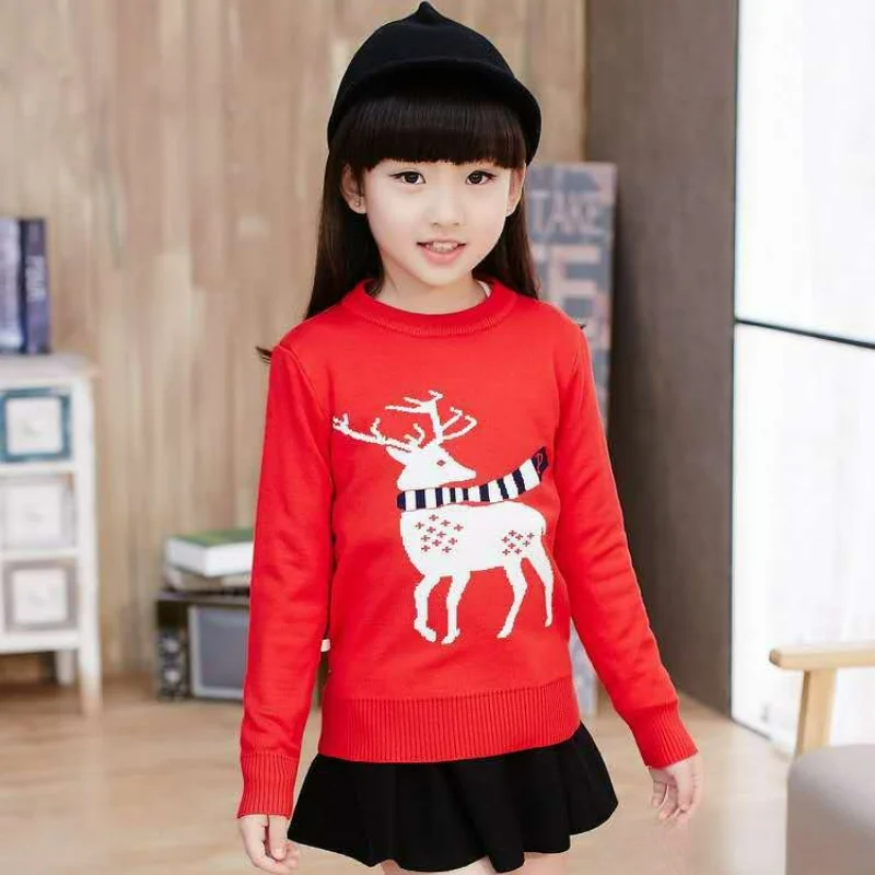 Детский свитер новый осенне-зимний Рождественский модный для мальчиков и
