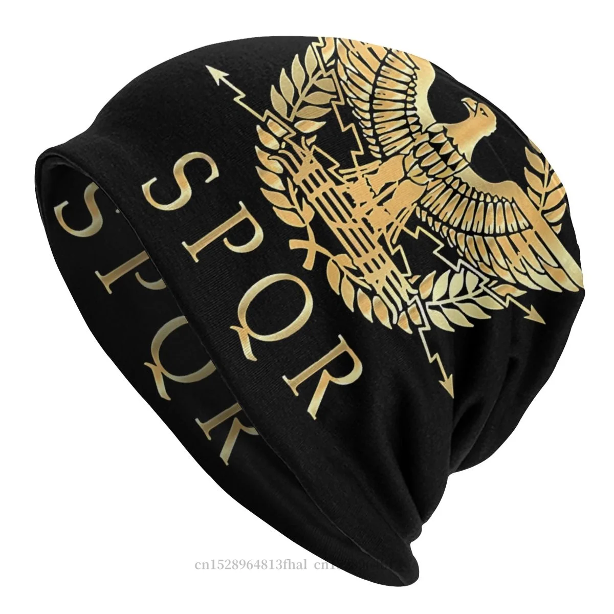 

Bonnet Hats Gothic Men Women's Skullies Beanies Hat SPQR Roman Empire Standard Eagle Emblem Vintage Winter Warm Cap Design Caps