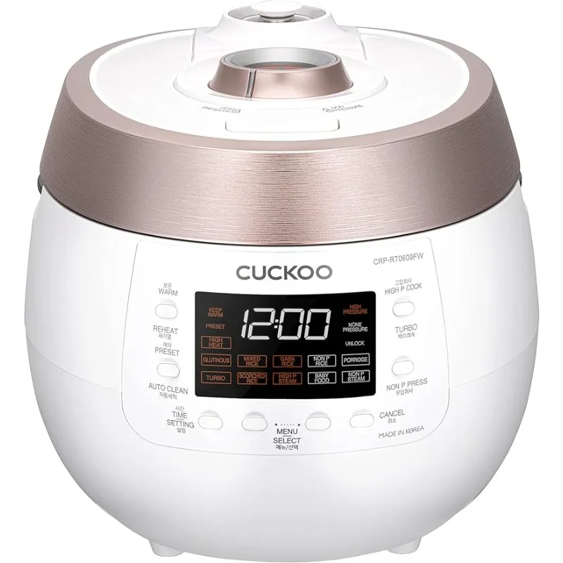 

Mixed,Made in Korea (White) Cuckoo CRP-RT0609FW 6 cup Twin Pressure Plate Rice Cooker