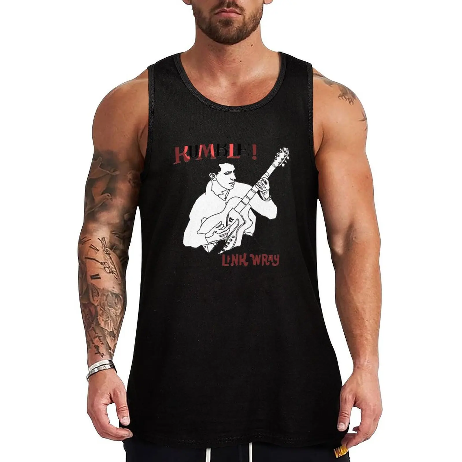 Ссылка Wray - Румбл! Майка с гитарой мужская спортивная майка мужские футболки для