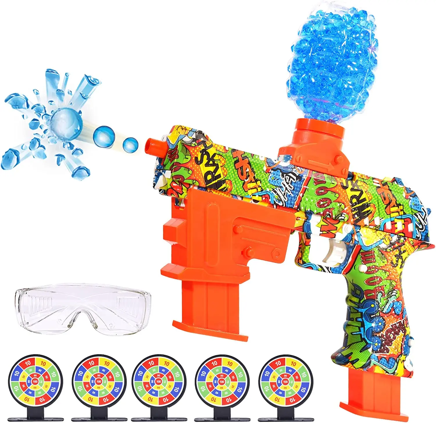 

Electric Gel Ball Splat Blaster, Automatic Splatter Ball Orby Toy with Gel Water Beads abs wall plate