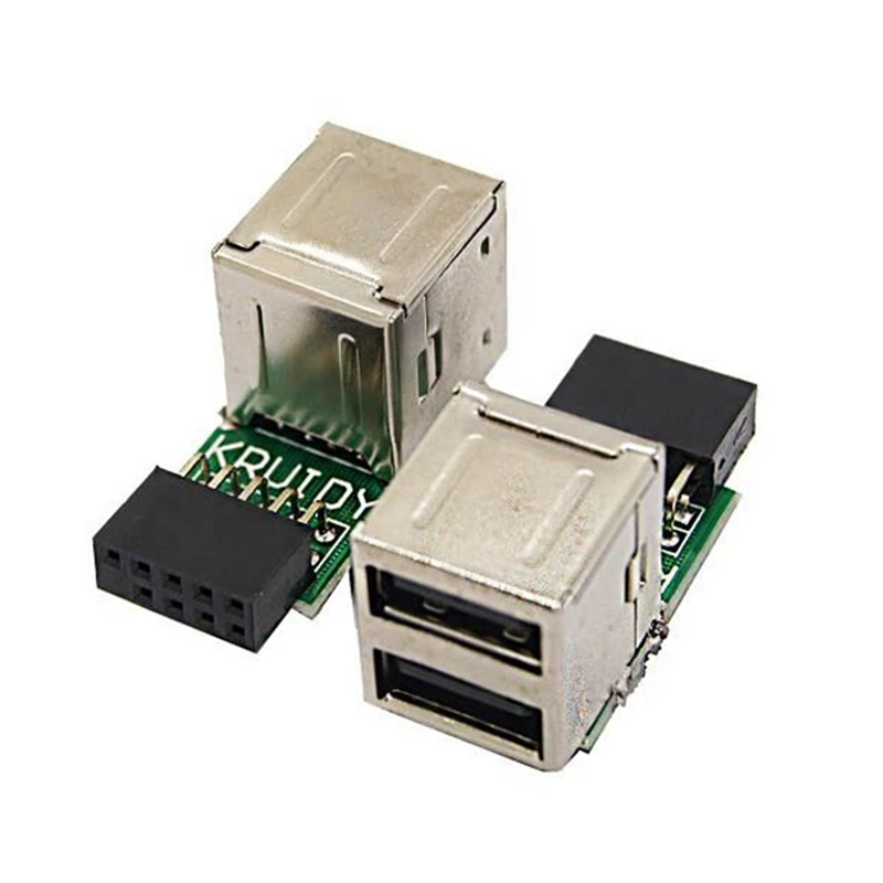 Внутренняя Материнская плата 9pin на 2 порта USB 2,0 A адаптер конвертер Материнская плата PCB плата удлинитель карты