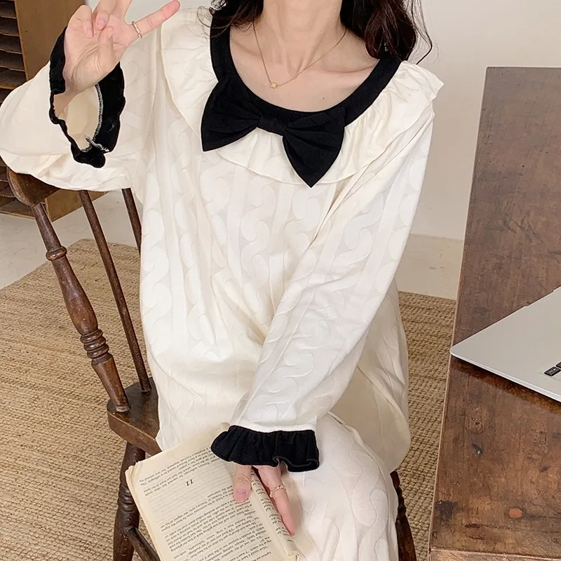 Pajamas female spring and autumn models long-sleeved students can wear outside the sweet ins wind new 2022 winter home wear set