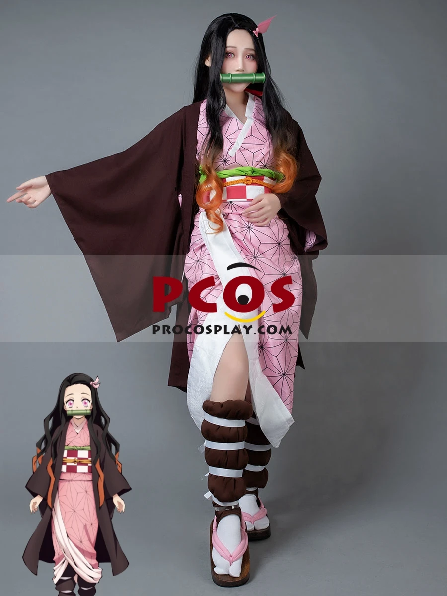 Аниме Demon Slayer Kamado Nezuko Косплей Костюм Kimetsu no Yaiba Униформа mp005697