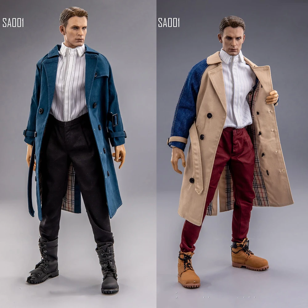 

SA001 In Stock 1/6 Scale Trendy Male Casual Agent Trench Windbreaker Shirt Overalls Suit Clothes Set for 12 inches Action Figure