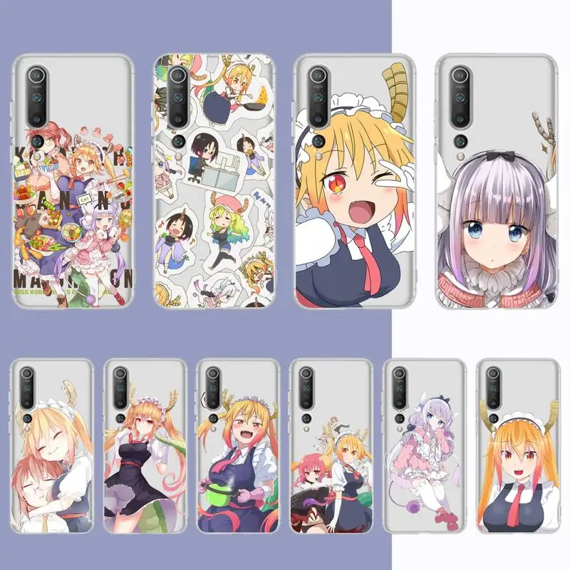 

Dragon Maid Anime Phone Case for Samsung S20 S10 lite S21 plus for Redmi Note8 9pro for Huawei P20 Clear Case