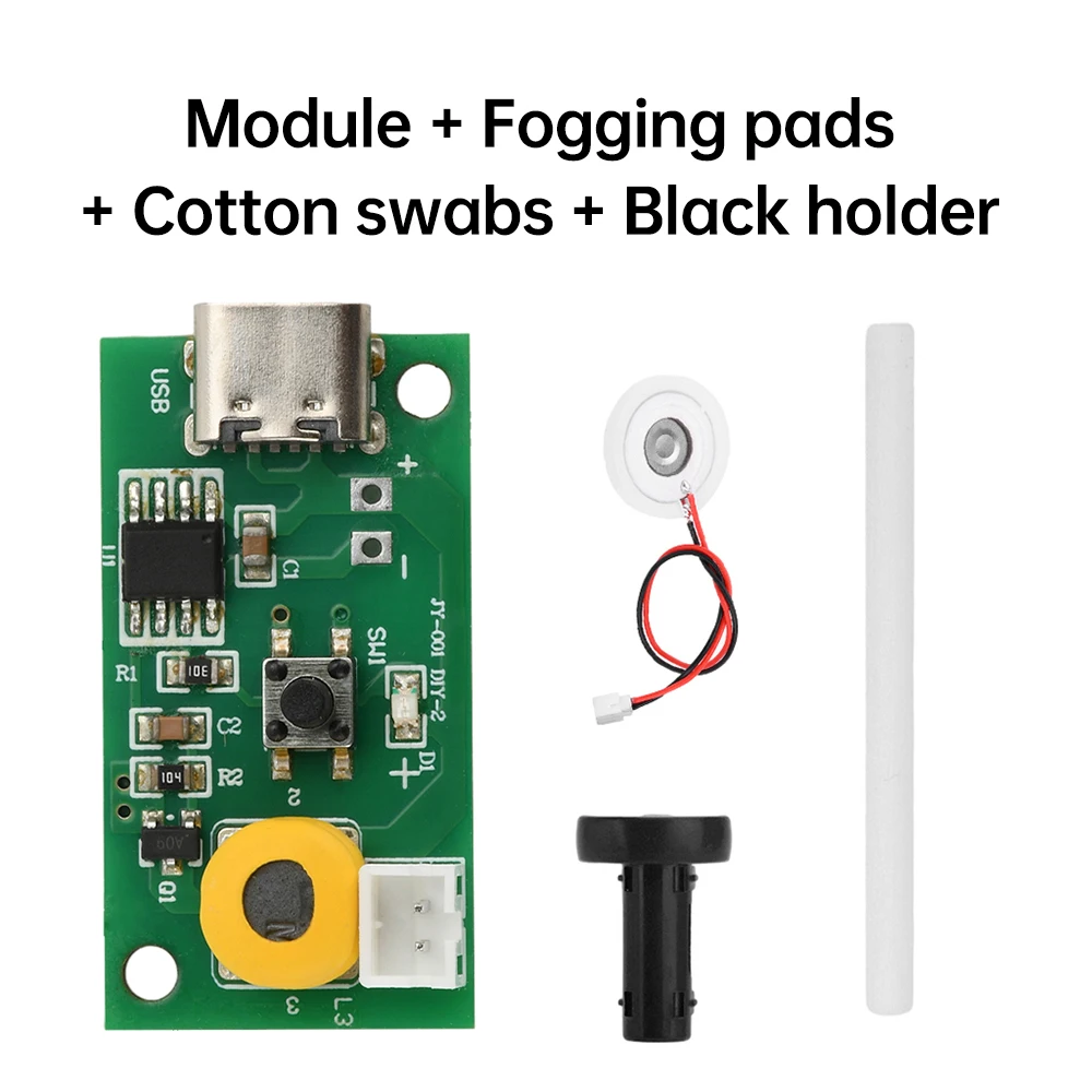 

DC 5 В 1,5-2 Вт 3-скоростной регулируемый модуль увлажнителя с распылителем, плата управления распылением, ультразвуковой распылитель «сделай сам», интерфейс TYPE-C