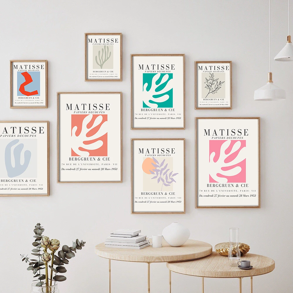 

Abstract Matisse Exhibition and Prints Gallery Wall Art Picture Museum Modern CanvasPosters Painting Living Room Decoration