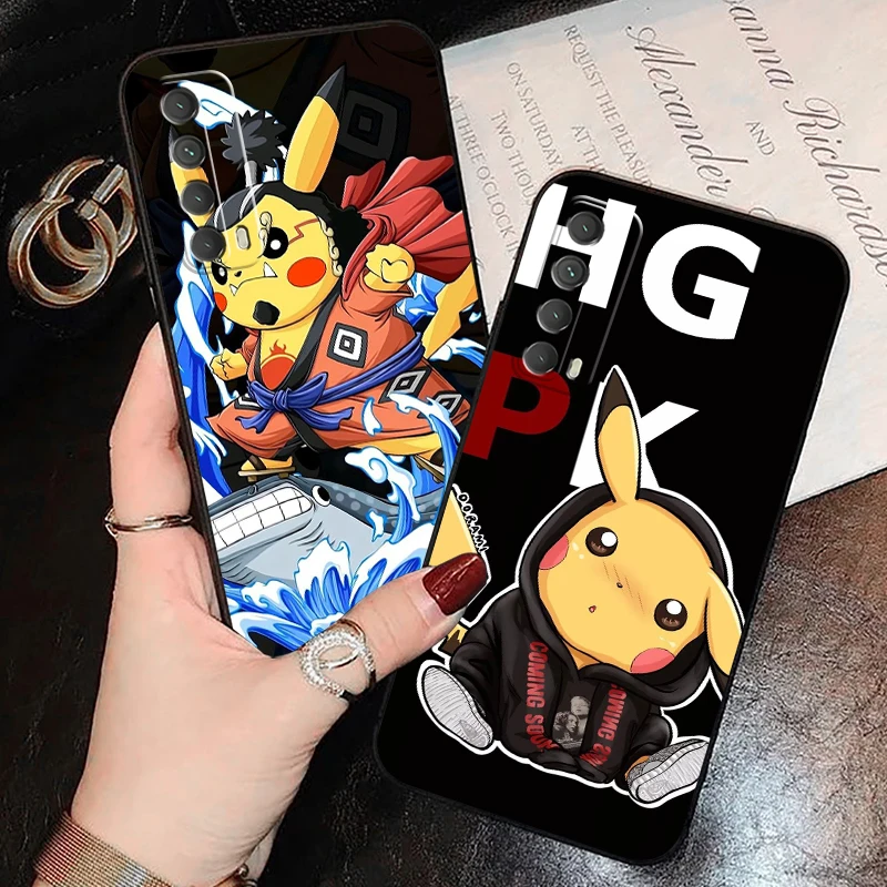 

Pokémon Pikachu Phone Case For Huawei P Smart Z 2019 2020 2021 P40 P30 P20 P10 Lite 5G Black Funda Back Coque Silicone Cover