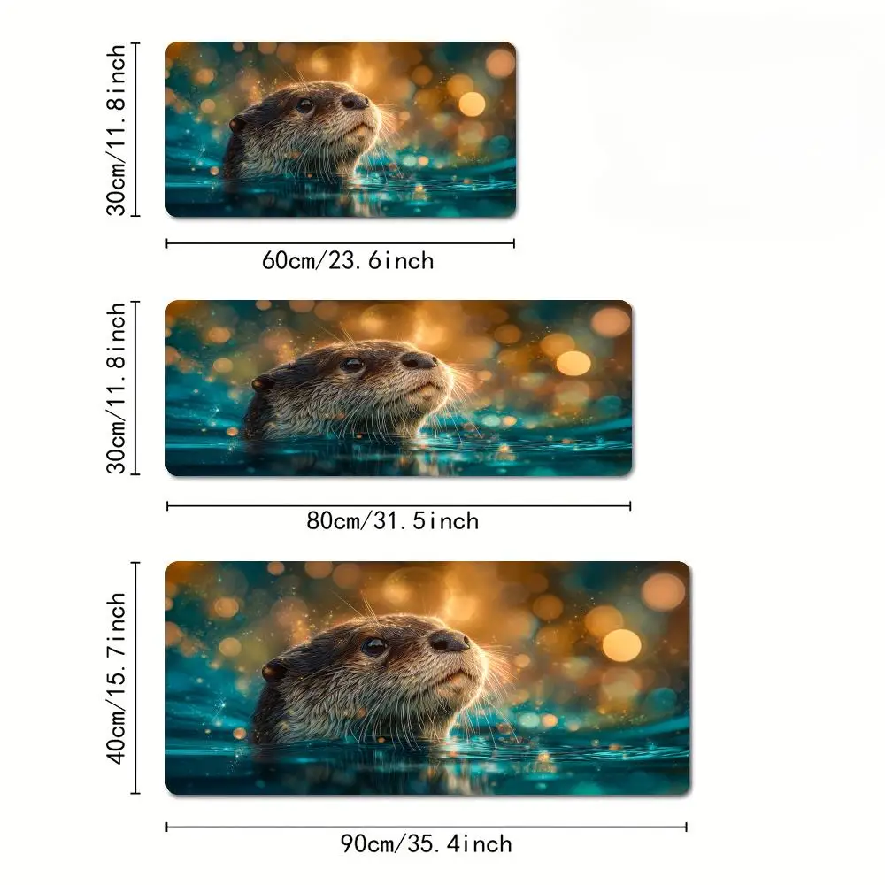 Фото Элегантный коврик для мыши Otter, большой, для компьютера, офиса, игр, резиновый, противоскользящий, XXL, HDP, удлиненный, для рабочего стола №4