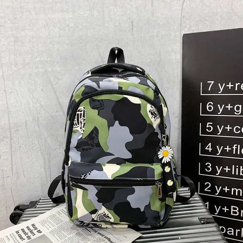 Fashion Printing Men Mochila Black Laptop Backpack Girls Nylon Bagpack High Capacity Teenage Student SchoolbagWomen Travel Bag