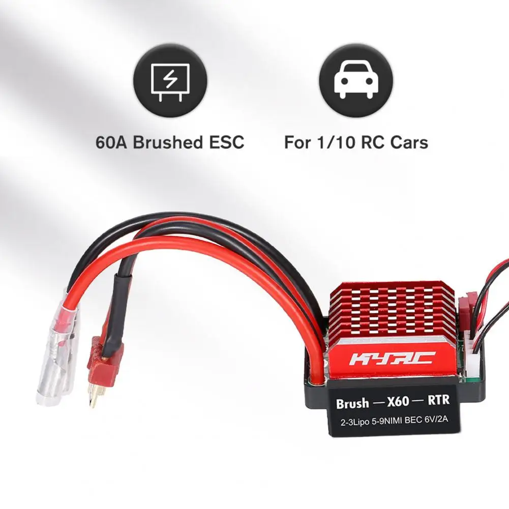 

Detachable Mini 60A Brushed Electronic Speed Controller Waterproof 60A ESC Miniature