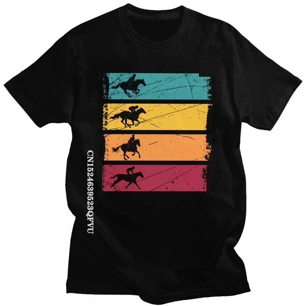 

Mens Vintage Horse Riding Tshirt Women Cotton T Shirt Designer Equestrian Rider Tee Shirt Oversized Clothes Tops