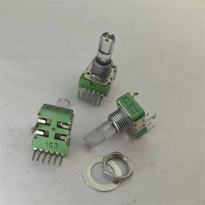 Стандартный двойной потенциометр Alpha 142 ручка B10k 18MMF со средней точкой белая 6