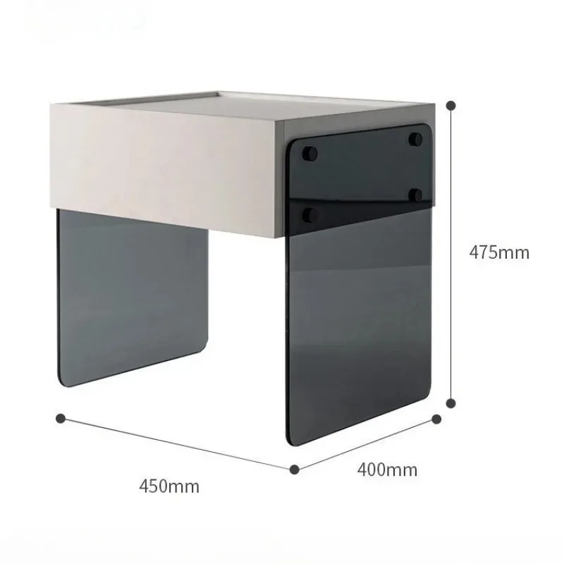łniany mini akrylowy stolik nocny nowoczesny do sypialni skandynawski boczny luksusowy design stolika nocnego estetyczne meble