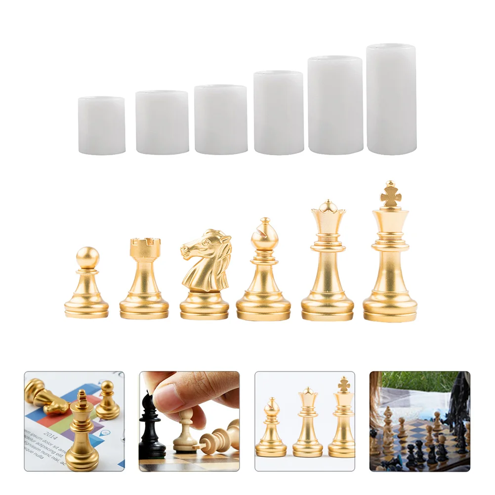 

Molds Chess Mold Silicone Diy Resin Shape Candy Casting Piece Fondant Pillar Handicraft Cake 3D Cylinder Epoxy Accessory Topper