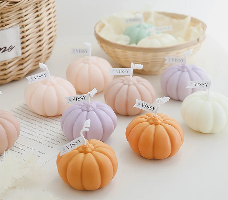 Креативная ароматерапевтическая свеча ручной работы в виде тыквы украшения для