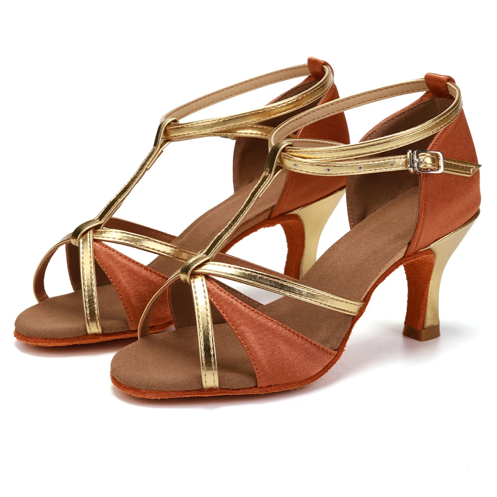 Женская Обувь Для Латинских Танцев Расшитая Блестками Верх Средний Каблук