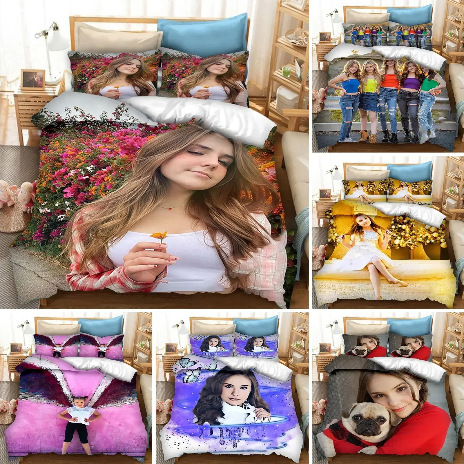 3D Printed Piper Rockelle Bedding Set Duvet Cover Bedroom Comforter Single Twin King ​Size Quilt Home Textile 2/3PCS
